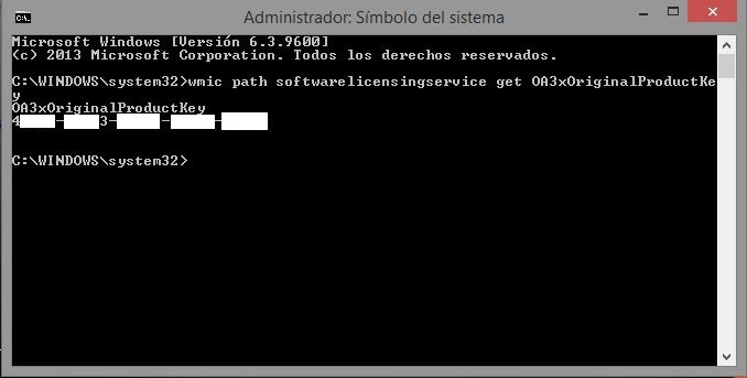 Recuperar la clave de Producto de Windows sin usar programas