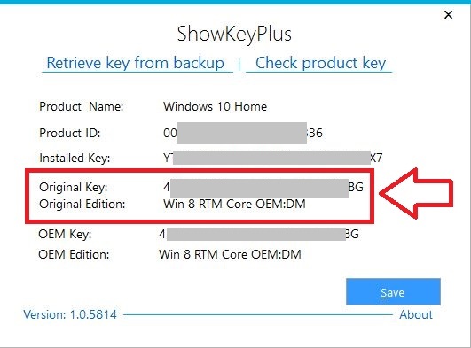 Clave Windows 81 - Activar para clave de producto 100