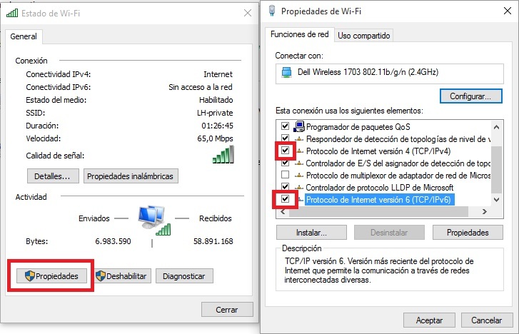 Problema Conexion Internet Windows Vista