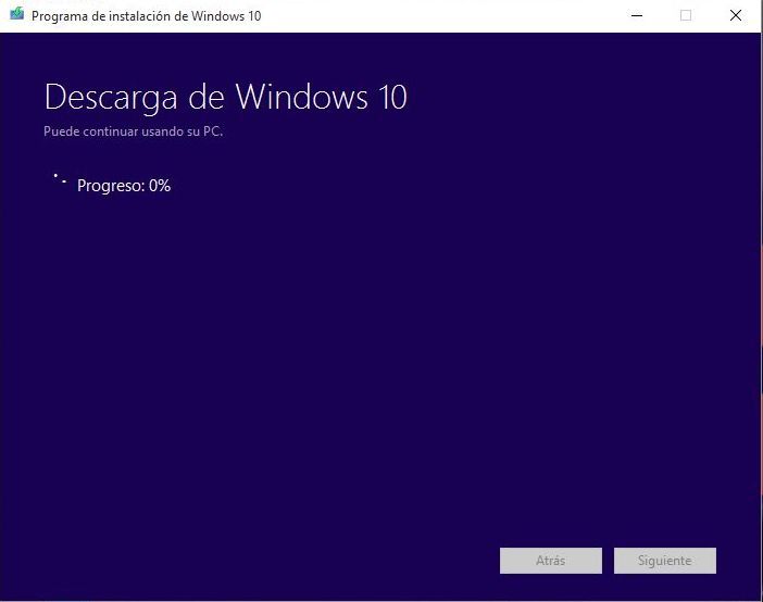 Forzar la descarga e instalación de la actualización a windows 10