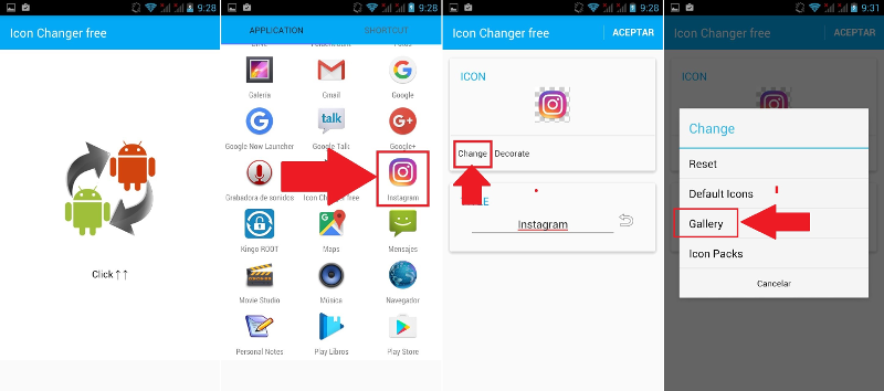 Cambair el icono nuevo de instagram por el antiguo en Android