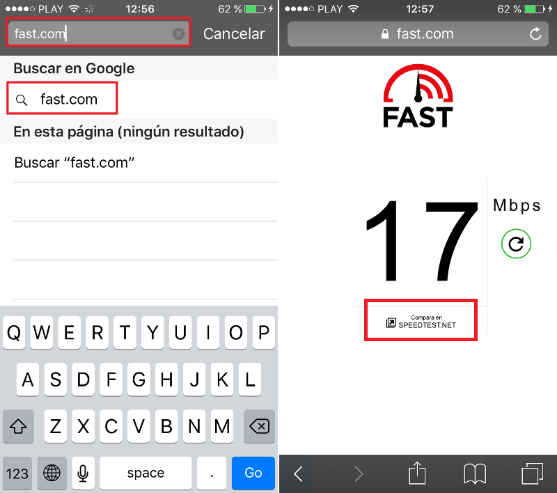 Usa fast.com para comprobar la velocidad de tu conexión a internet y saber si es compatible con netflix