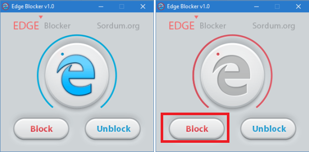 Edge blocker para bloquear el navegador predeterminado de Windows 10