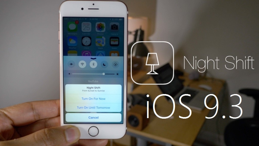 Activar, usar y configurar la función Night Shift de iOS 9 en iPhone o Ipad