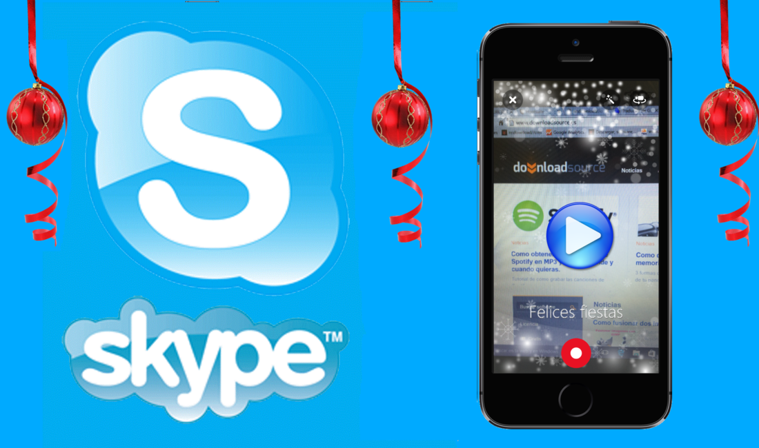 Skype te permite felicitar las fiestas navideñas con un video