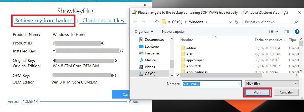 Recuperar las clave de producto de tu versión de Windows original