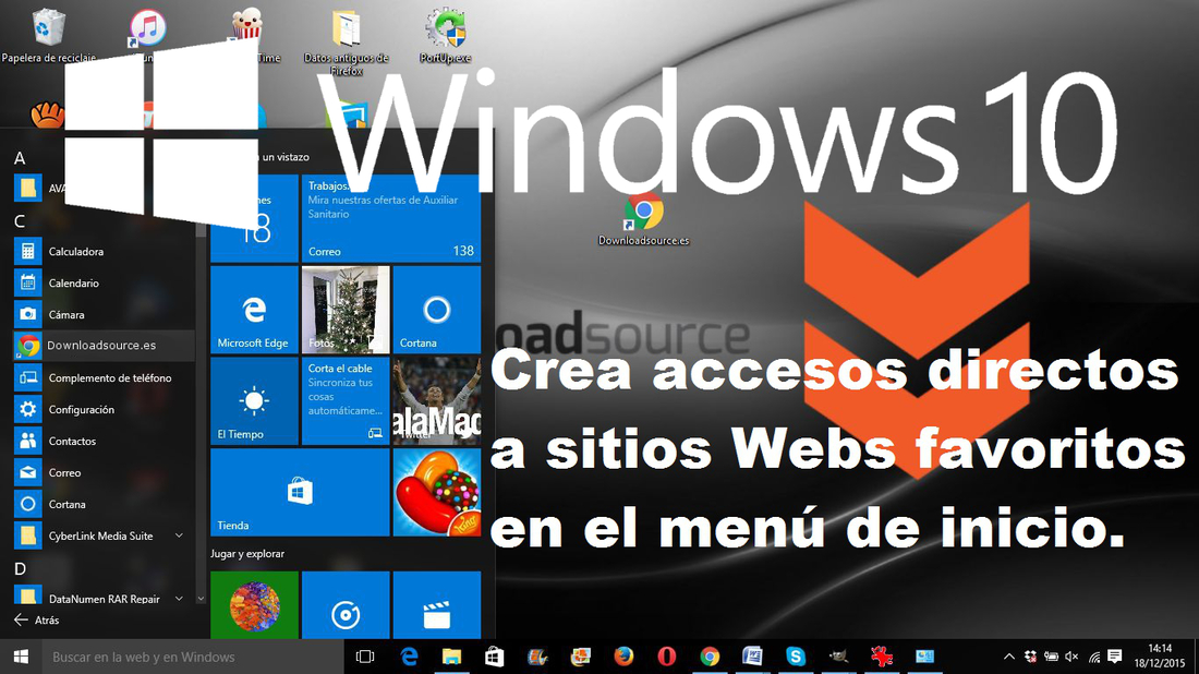 Windows 10, como crear un acceso directo a nuestros sitios Webs favoritos