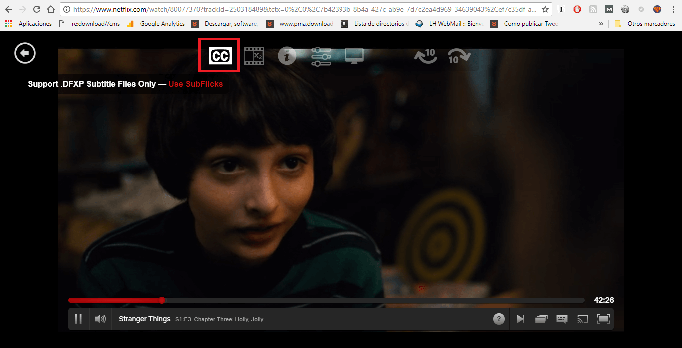 configurar subtitulos en Netflix