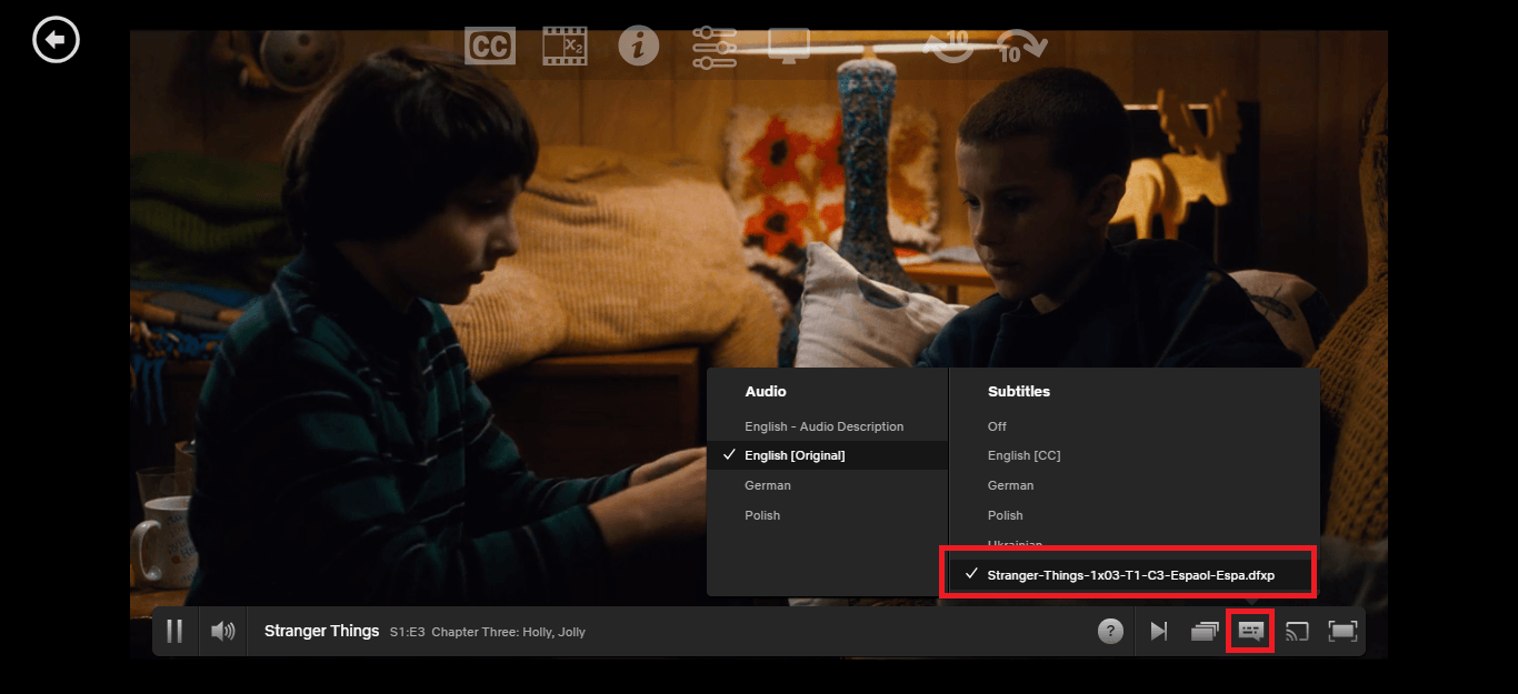 añadir subtitulos personalizados en Netflix