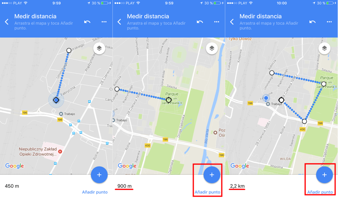 Medir la distancia entre dos o mas puntos en los mapas de Google Maps en Android o iOS