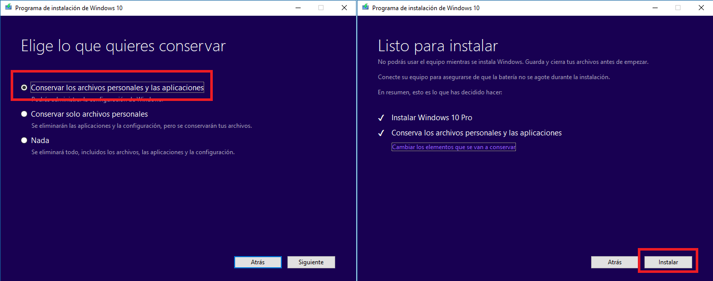 solucionar la actualización del sistema operativo Windows 10 Fall creators