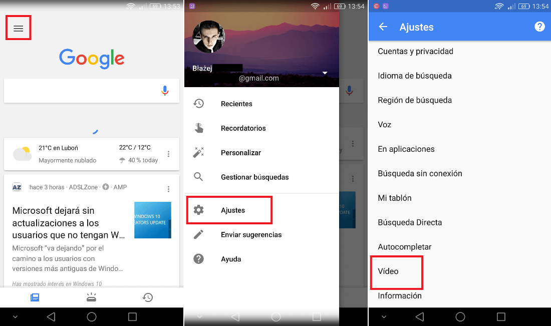 Como evitar que los videos de Google se reproduzcan automáticamente en Android