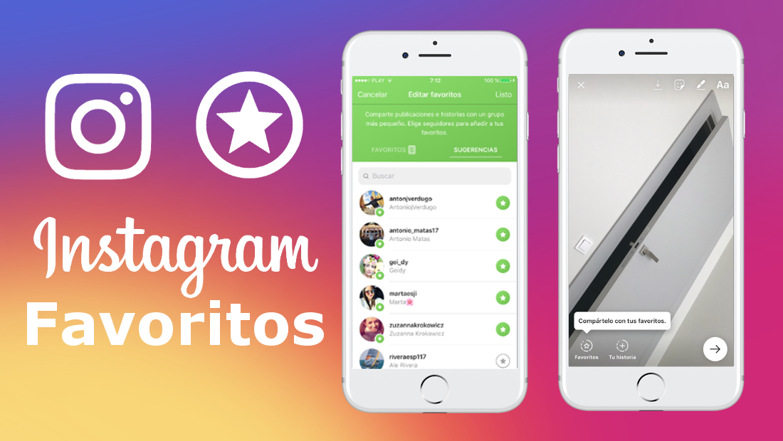 Nueva función Favoritos de Instagram para iOS y Android