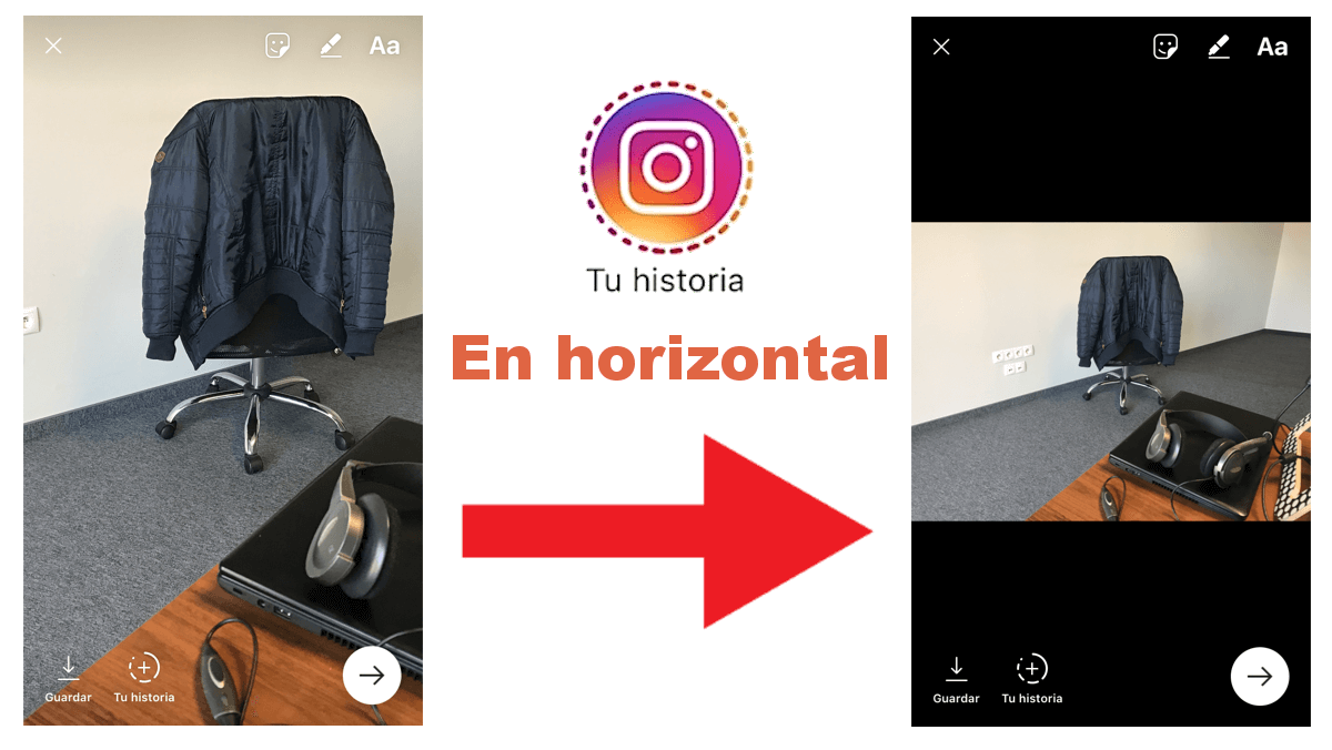 diferencia entre fotos verticales y horizontales en las historias de Instagram