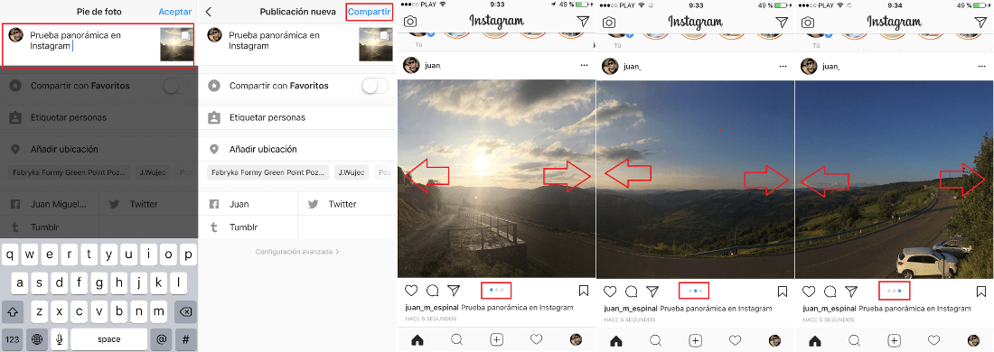 fotografias panoramicas en Instagram desde tu dispositivo iOS y Android