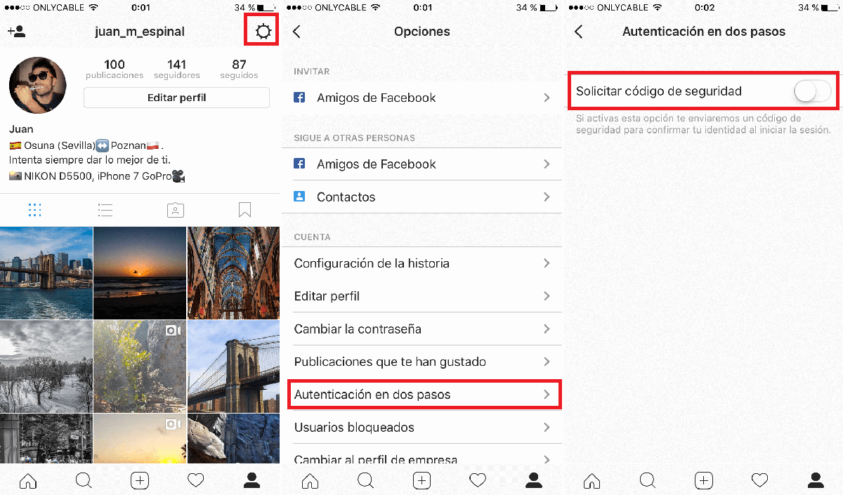instagram ya permite la autenticacion de dos pasos