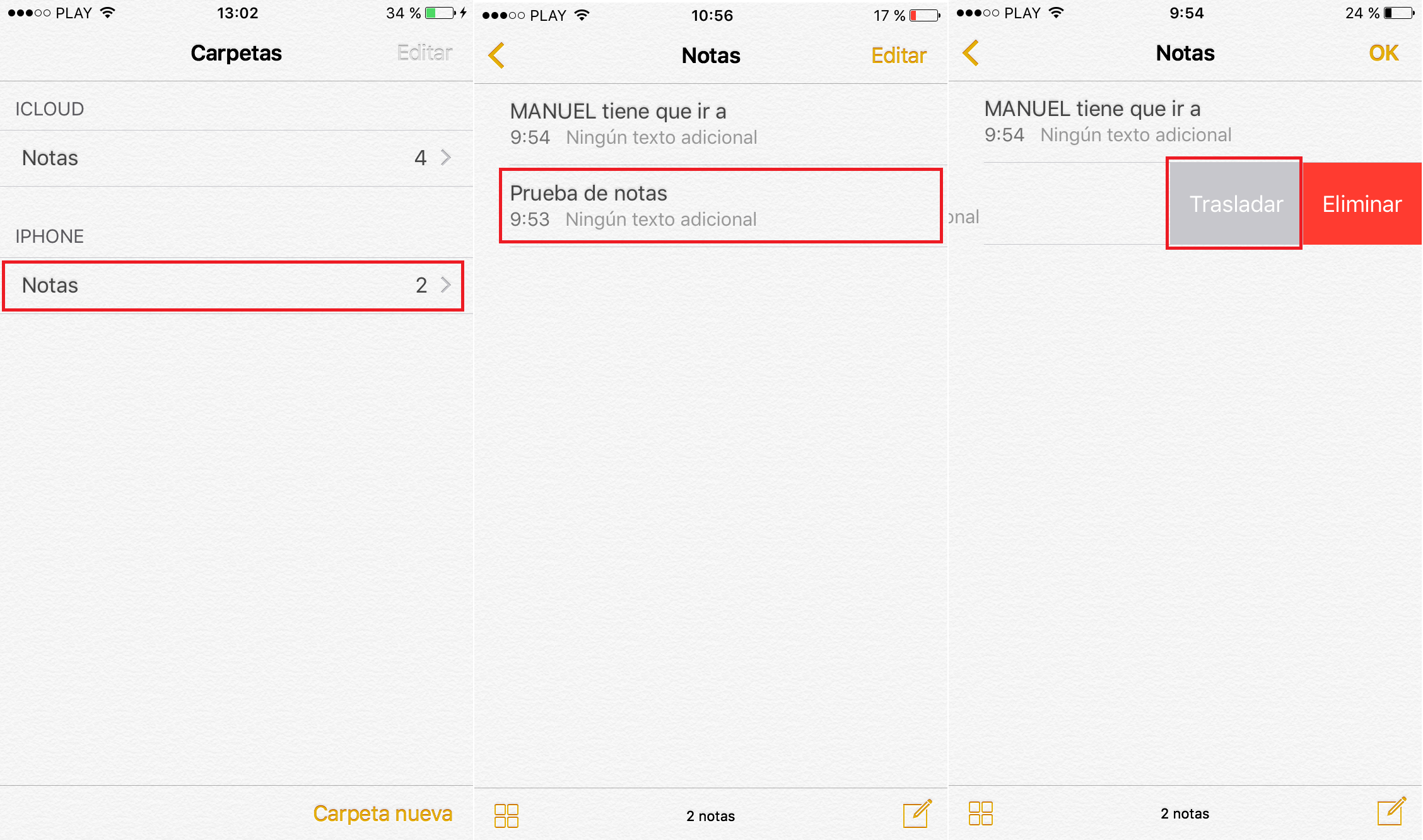 Sincronizar tus notas de iPhone con tu cuenta iCloud