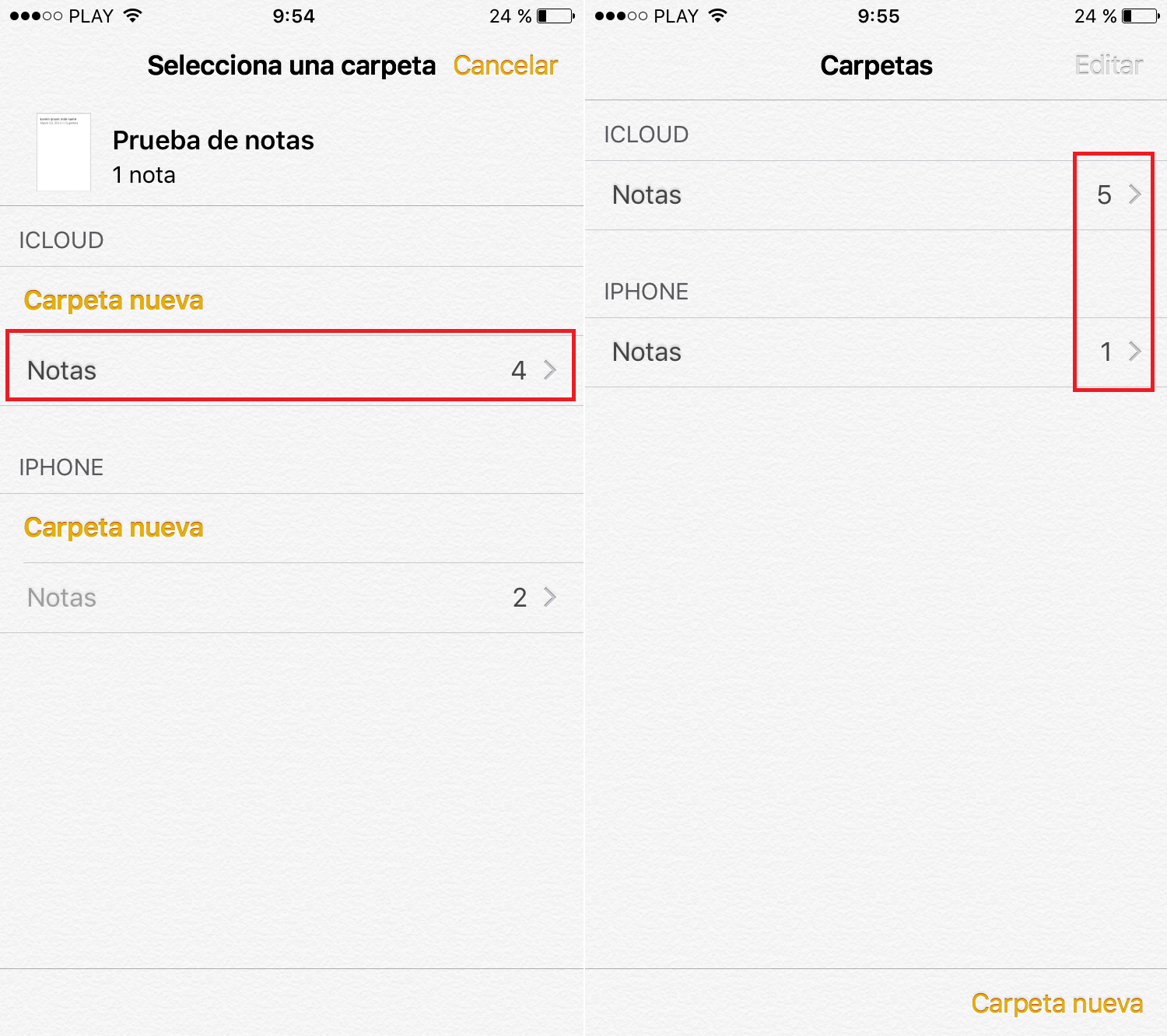 tralada las notas de tu iPhone con iOS a tu cuenta de iCloud