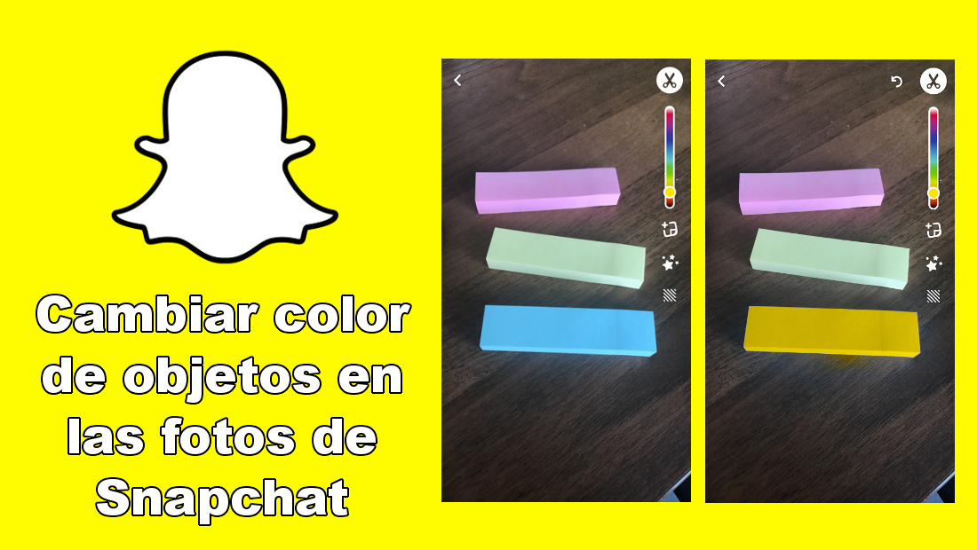 como cambiar el color de areas de las fotos de Snapchat 