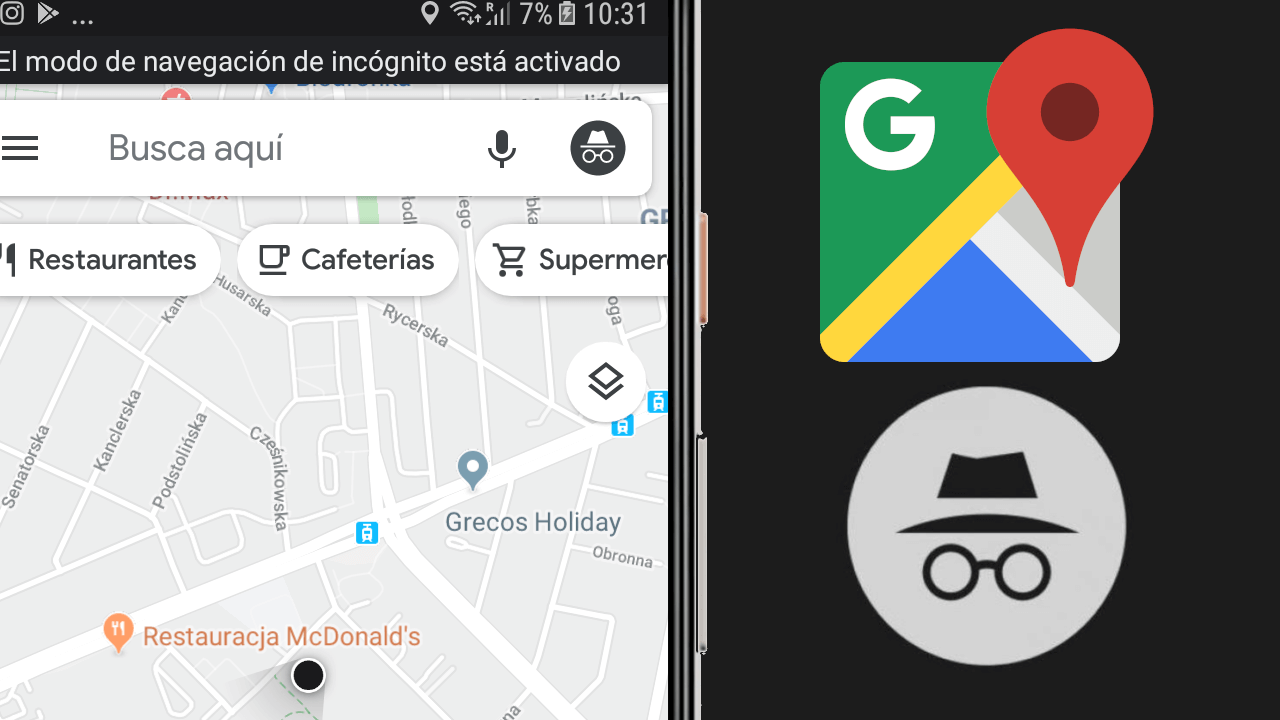 como usar google maps en modo incognito en la app para iPhone y android