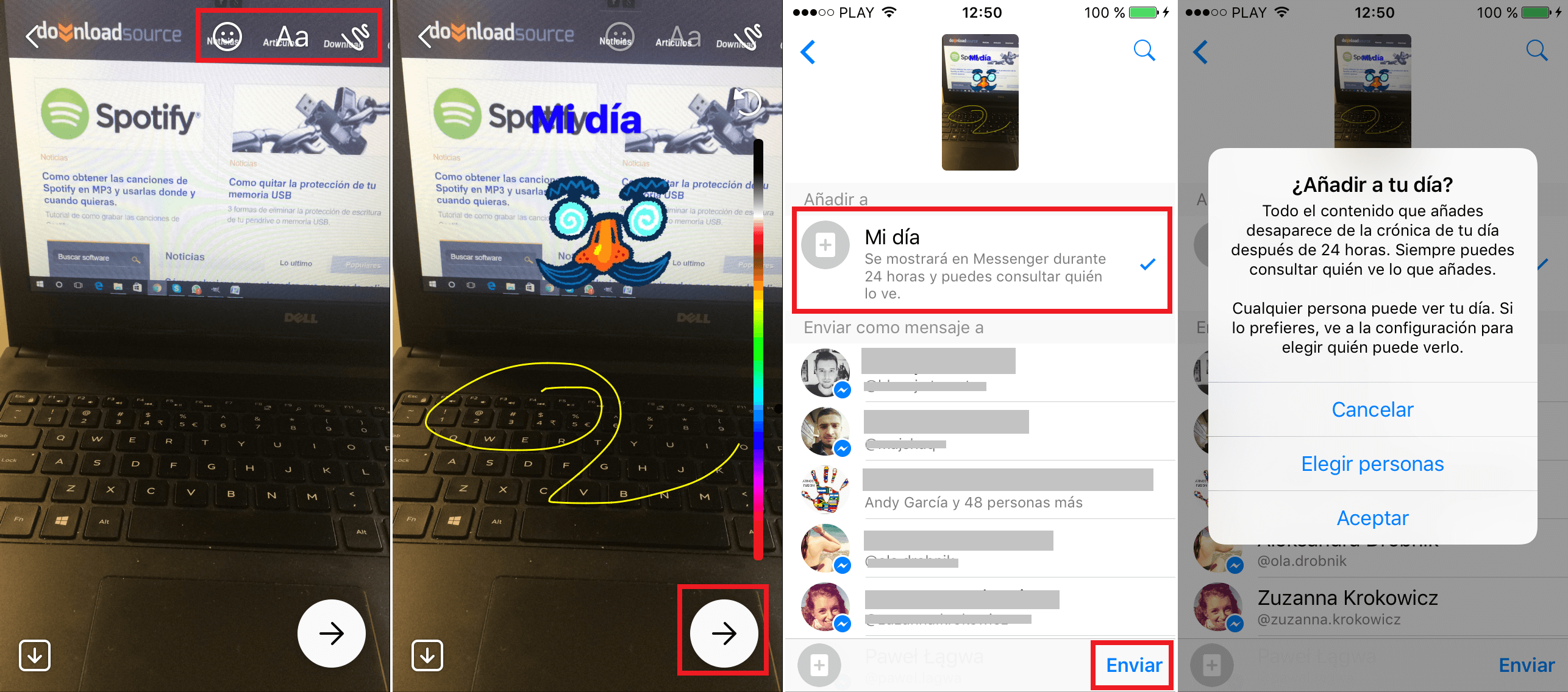 Messenger para Android e iOS permite publicar historias gracias a Mi Dia