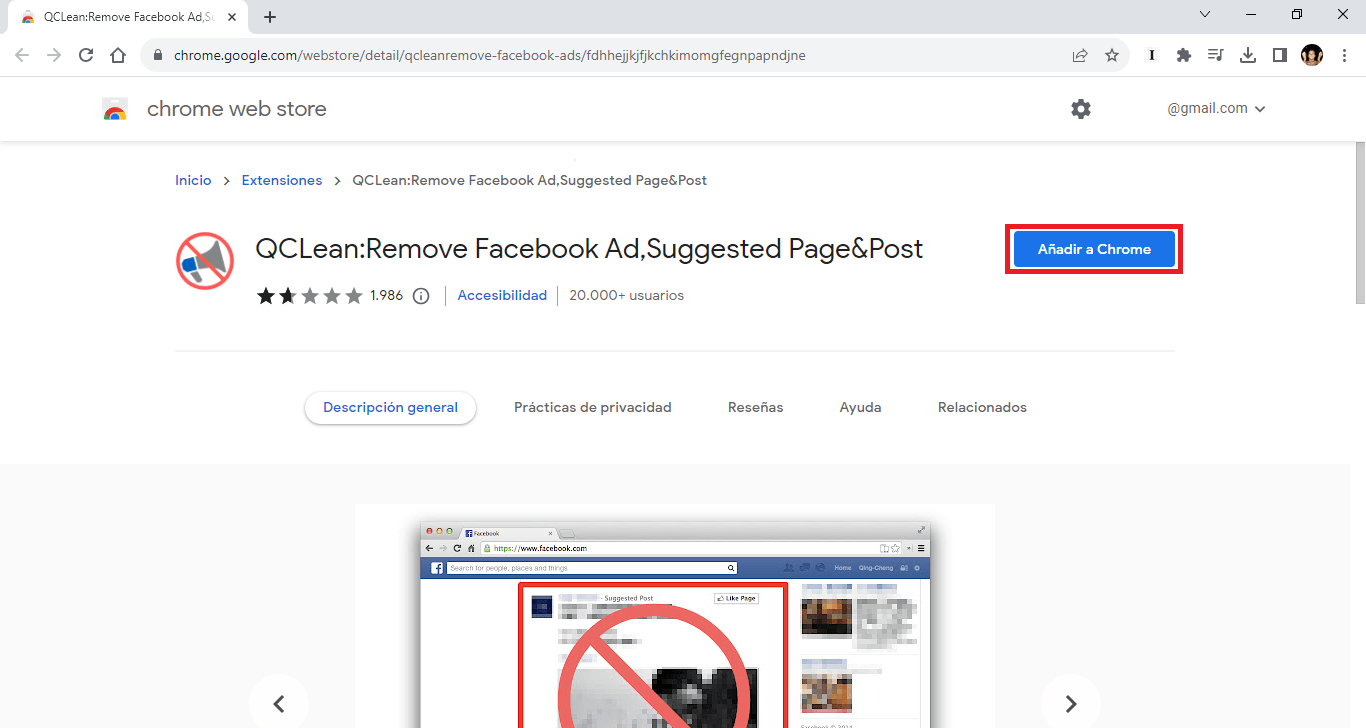 Impedir que se muestre sugerencias en tu muro de Facebook