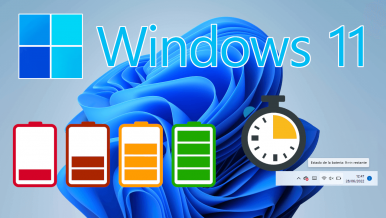Como mostrar el tiempo restante de batería de Windows 11 | Portátil