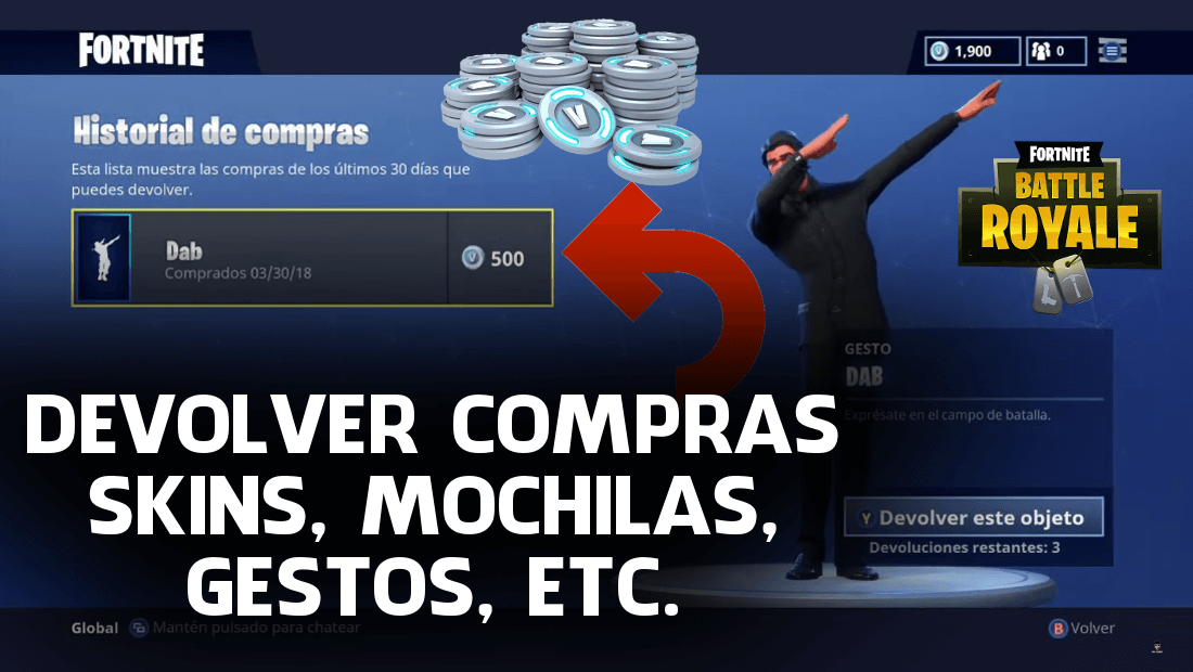 Como solicitar la devolución de compras en Fortnite (Skins ... - 1100 x 620 png 130kB