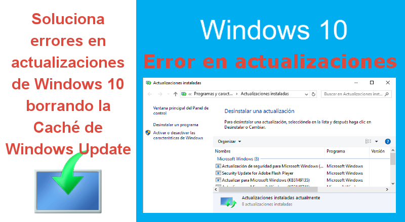 como corregir errores de actualizacion de windows 10