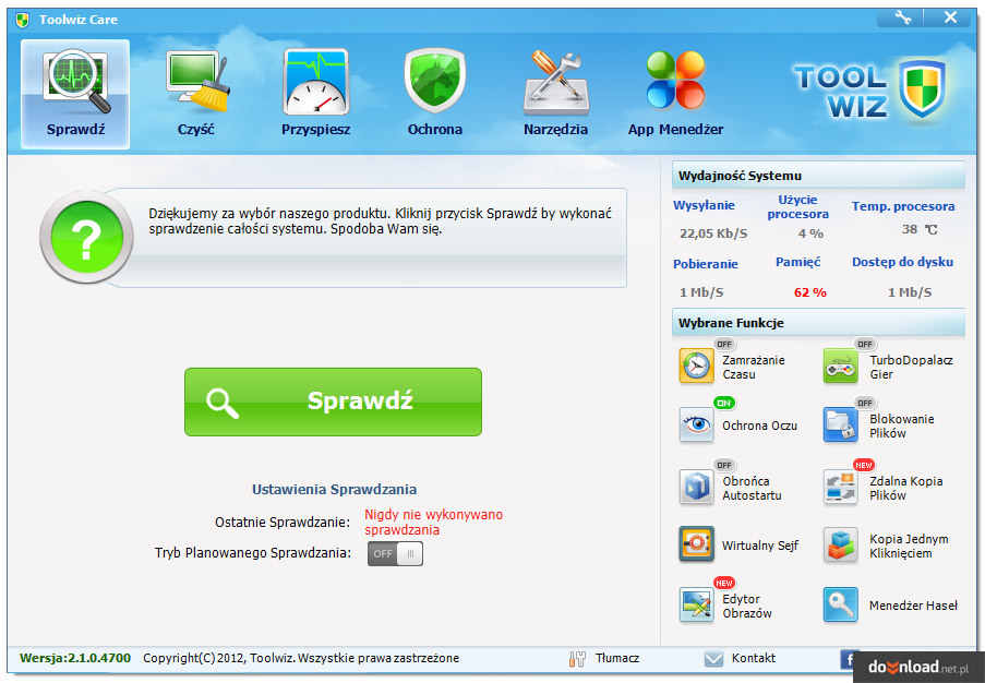 Toolwiz Care  Descargar  Optimización del sistema