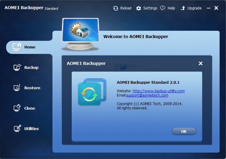 AOMEI Backupper Standard  Descargar  Copia de seguridad