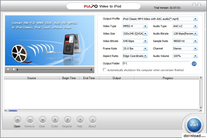 Plato Video To iPod Converter  Descargar  Edición de vídeo