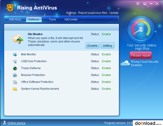Rising Antivirus Free Edition  Descargar  Antivirus