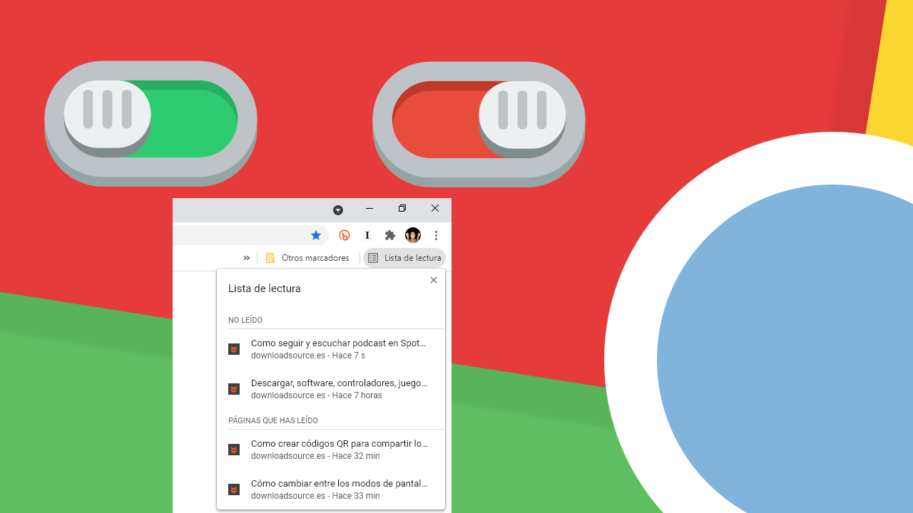 como activar y usar la lista de lectura en Google Chrome