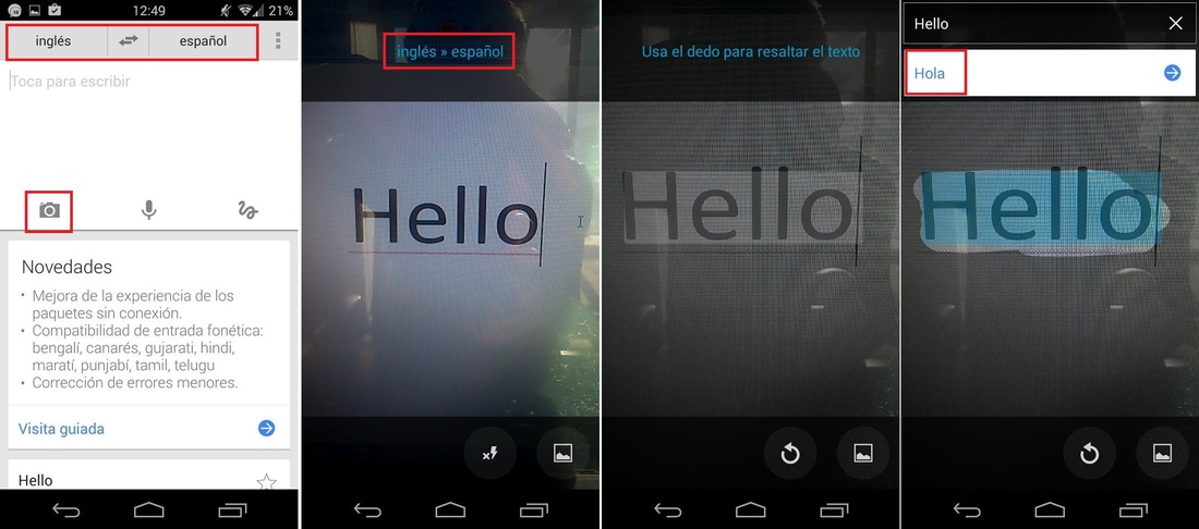 Como traducir texto con la camara de tu telefono o desde una foto