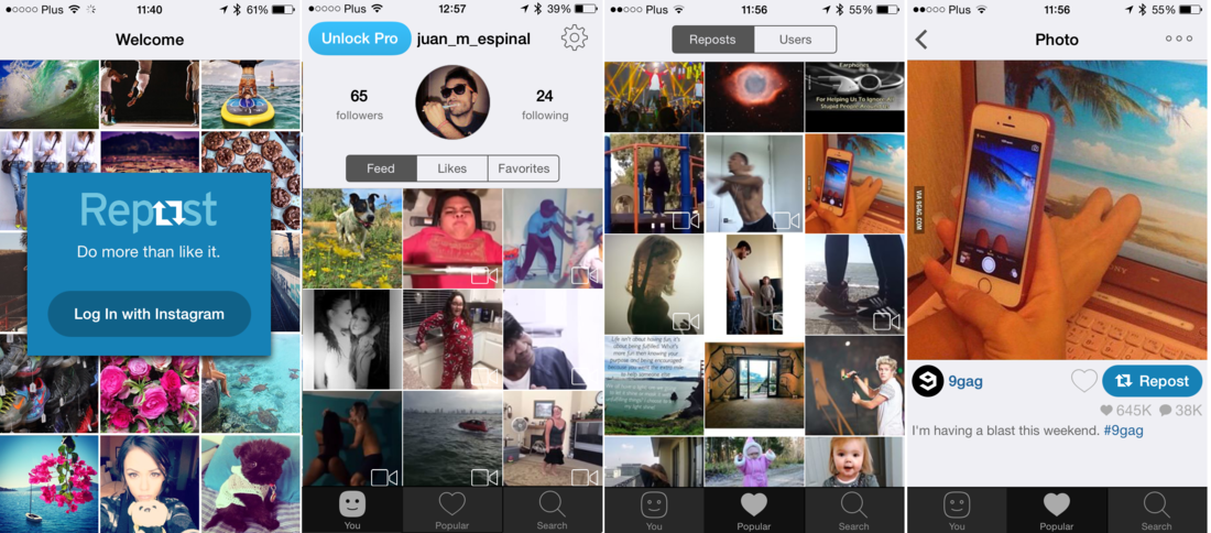 Como compartir publicaciones de otros usuarios de Instagram.