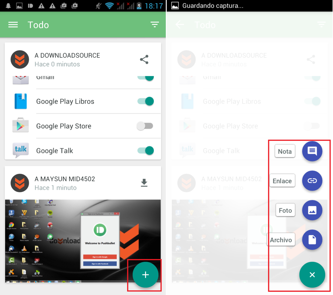 Como transferir archivos desde tu Android al PC con Pushbullet.