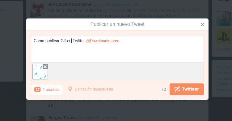 Como Twittear Gif en Twitter