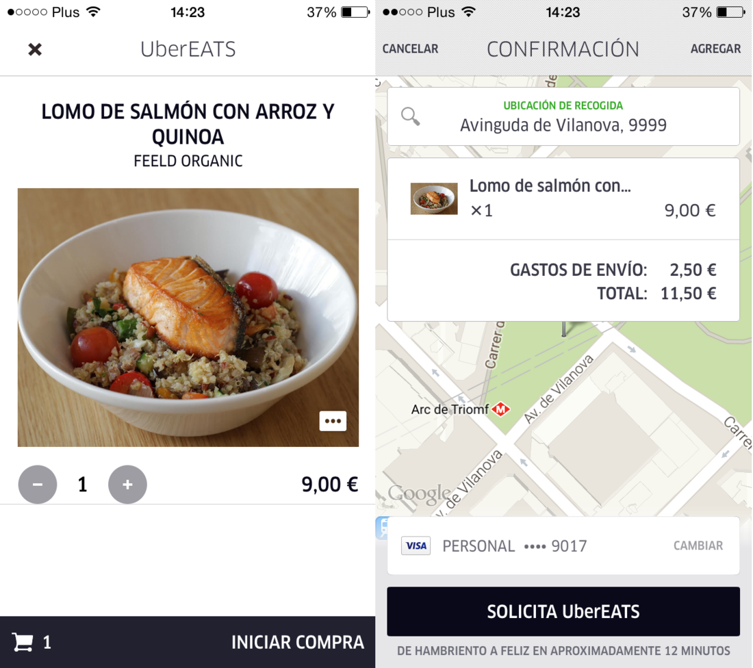 Como solicitar comida a domicilio con UberEATS de la app UBER