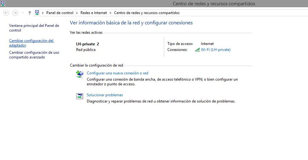 acceso a los adaptadores Wifi en Windows