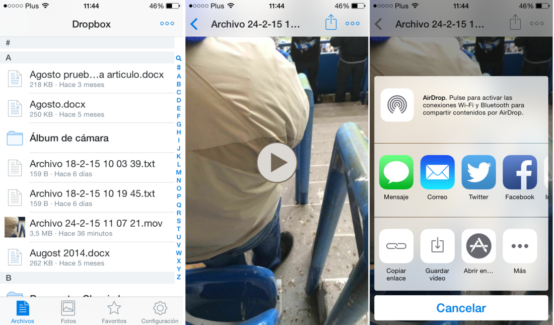 Como transferir archivos de iOS a otros dispositivos con Dropbox