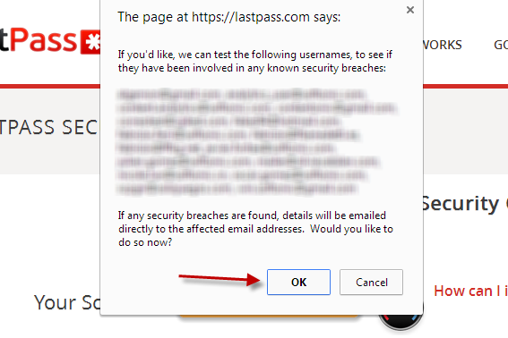 comprobación de seguridad, lastpass