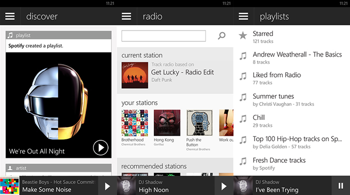 Spotify, Smartphone, musica, aplicaiones, Windows Phone,
