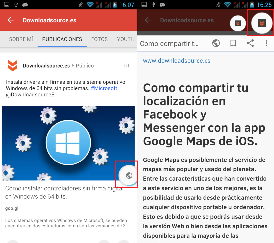 Como abrir enlaces en segundo plano en Android