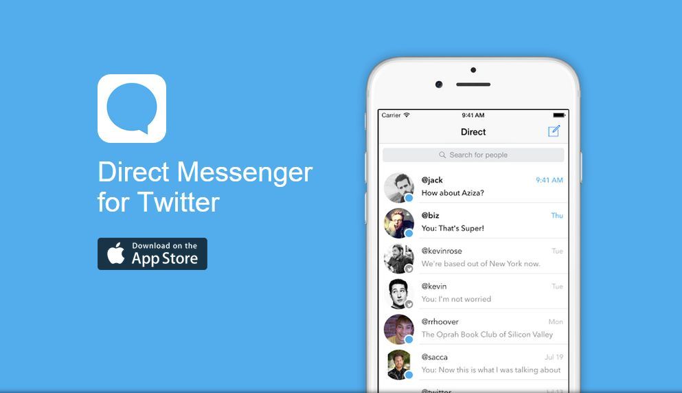 direct messenger for Twitter para chatear a traves de los mensajes directos