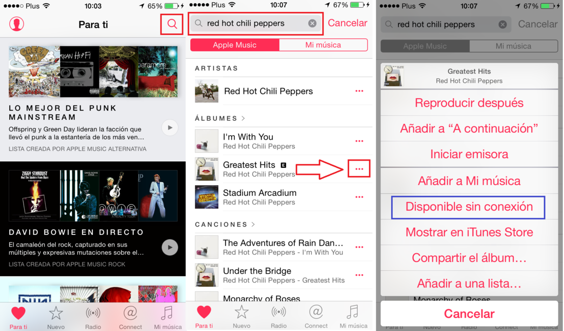 como escuchar la musica de Apple Music offline