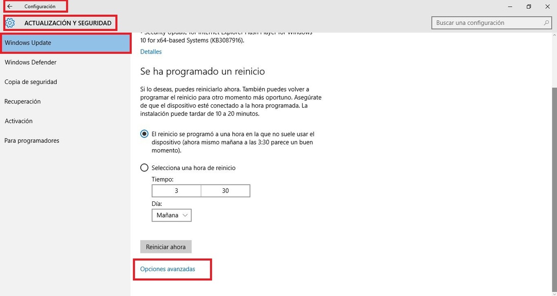 Como desinstalar las actualizaciones instaladas en Windows 10