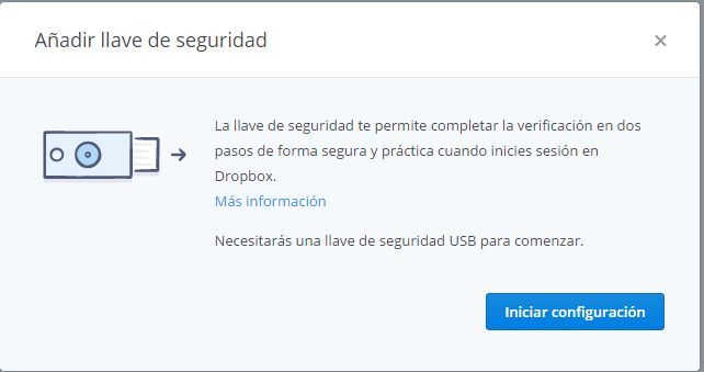 DropBox permite aumentar la seguridad de tu cuenta con la llave de seguridad U2F
