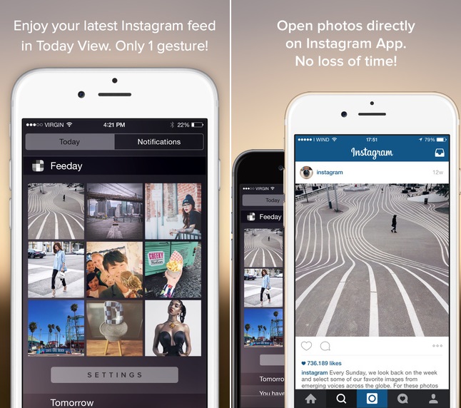 Publicaciones de Instagram directamente en el centro de notificacinoes de iOS