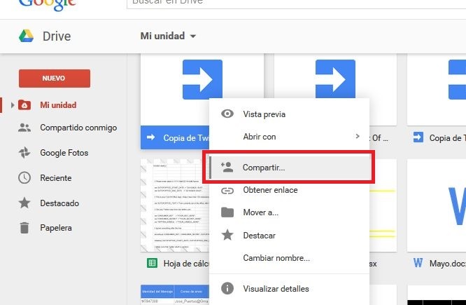compartir archivos de manera segura en Google Drive